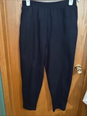Women's Black Elastic-Waist Jogger Pants